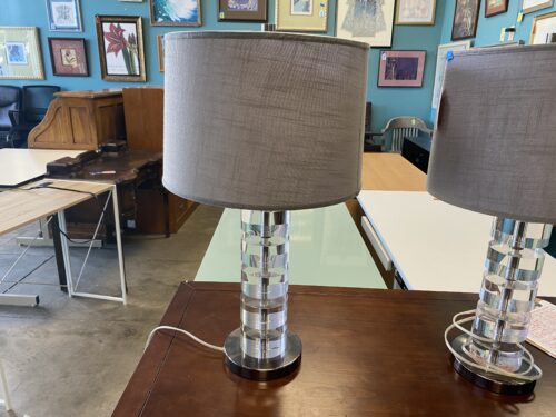 Lamp With Clear Modern Base