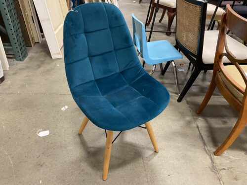 Teal Velvet Feel Side Chair