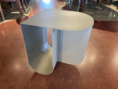 Grey Modern Metal Side Table