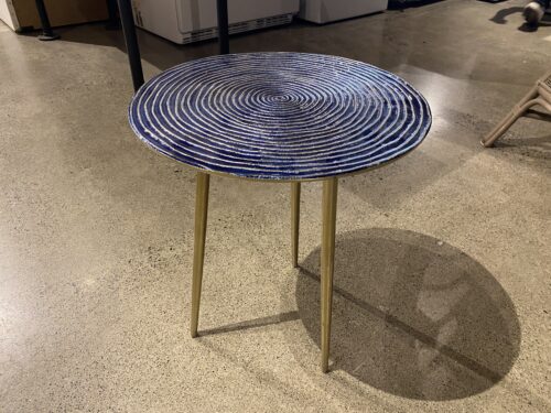Small Blue Swirl Top Table
