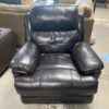 ERA NOUVEAU Black Leather Manual Reclining Rocking Chair