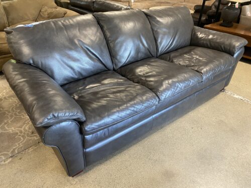 SUPERB CREATIONS Black Leather Sofa