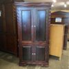 Cherry Stained 4 Door Clothing Armoire