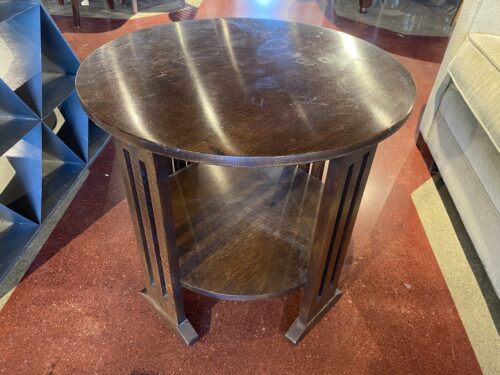 STICKLEY Round Wood Side Table