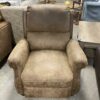 Brown Manual Recliner Chair w/ Nailhead Trim