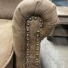 Brown Manual Recliner Chair w/ Nailhead Trim