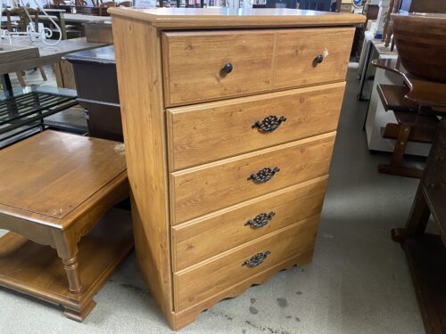 Light 5 Drawer Tallboy Dresser
