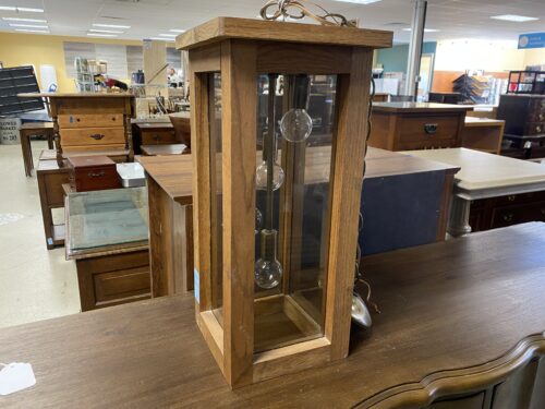 Lantern Style 4 Light Wooden Light Fixture