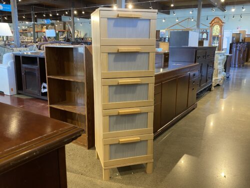 Slim Blonde Frosted Drawer Dresser