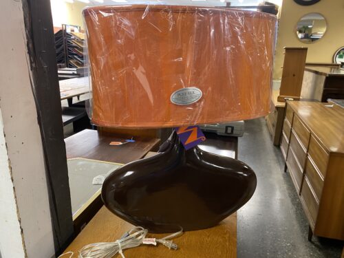 WIMSEY Orange Silk Shade Table Lamp