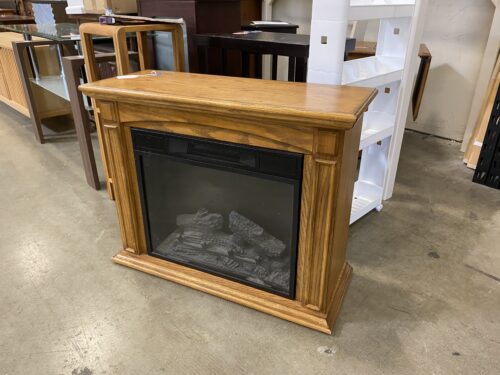 TWIN STAR Wood Finished Electric Fireplace Model #23EF020GRA