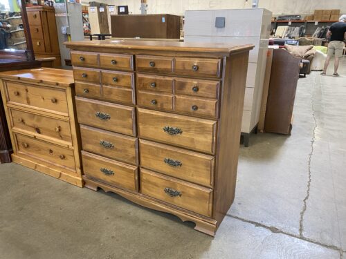 Vintage Style 10 Drawer Tallboy Dresser