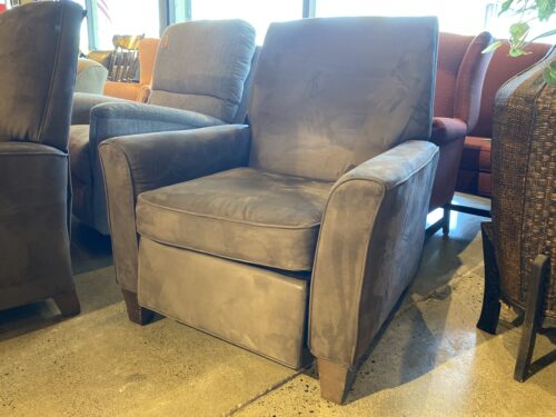 Warm Grey Push-Back Manual Recliner Armchair