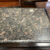 SCHNADIG Vintage Dark Wood Red Marble Topped Wine Rack Buffet