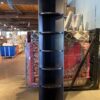 Slim Black Curved Front Corner Shelf
