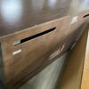 Dark Brown Glass Door TV Stand