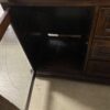 Dark Brown Glass Door TV Stand