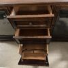 Dark Brown Glass Door TV Stand