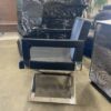 Black Faux Leather X Legged Directors Chair