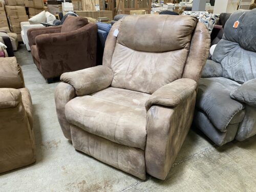 Plush Aged Brown Power Recliner