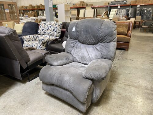 Well Loved Light Grey Manual Recliner Chair