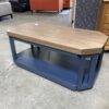 ASHLEY SIGNATURE Landocken Blue and Brown Rolling Coffee Table