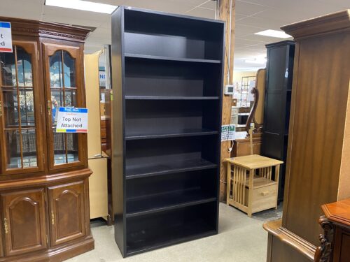 6 Shelf Black Bookcase