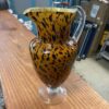Hand Blown Leopard Print Glass Pitcher