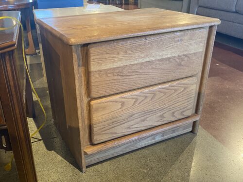 Clean-Front Blonde 2-Drawer Nightstand