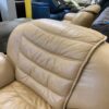 Smiling Red Wood on Tan Leather XL Chair