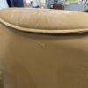 Smiling Red Wood on Tan Leather XL Chair