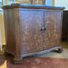 Shapely Black Marble Top Buffet w/ Floral Door