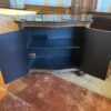 Shapely Black Marble Top Buffet w/ Floral Door