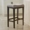 ALLEN ROTH NEW! Hoatley Grey Fabric Barstool