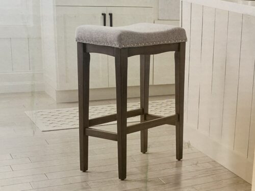 ALLEN ROTH NEW! Hoatley Grey Fabric Barstool