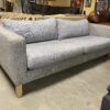 Light Blue 2 Cushion Fabric Sofa