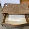 Aged Wicker Curve Fronted 3 Drawer Dresser