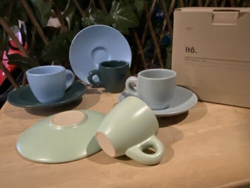 ITO NEW! 8Pc. Seattle Multi-Color Espresso Set