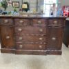 Vintage Red Wood 7 Drawer Buffet