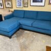 Teal 3 Seat Sofa w/ Moveable Lounger