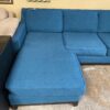 Teal 3 Seat Sofa w/ Moveable Lounger