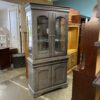 Grey Lighted China Cabinet w/ Mirror