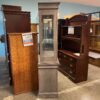Grey Lighted China Cabinet w/ Mirror