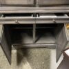 Grey Lighted China Cabinet w/ Mirror
