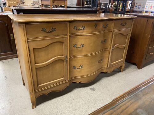 Light Wooden 5 Drawer 2 Door Buffet