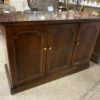 4 Shelf Cherry Stained Credenza