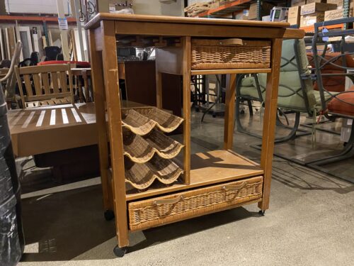 Lightweight Basket Shelf Wine Cart