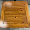 Paneled Wood Side Table w/ Metal Legs
