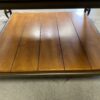 Paneled Wood Side Table w/ Metal Legs