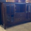 Espresso Brown Adjustable Shelf Media Cabinet